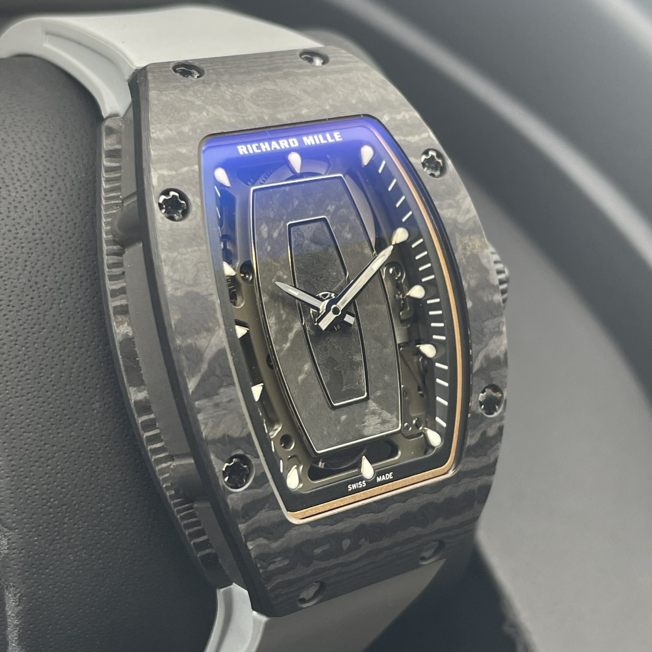 リシャールミル オートマティック RM07-01 スケルトン カーボン 45.66mm×31.40mm