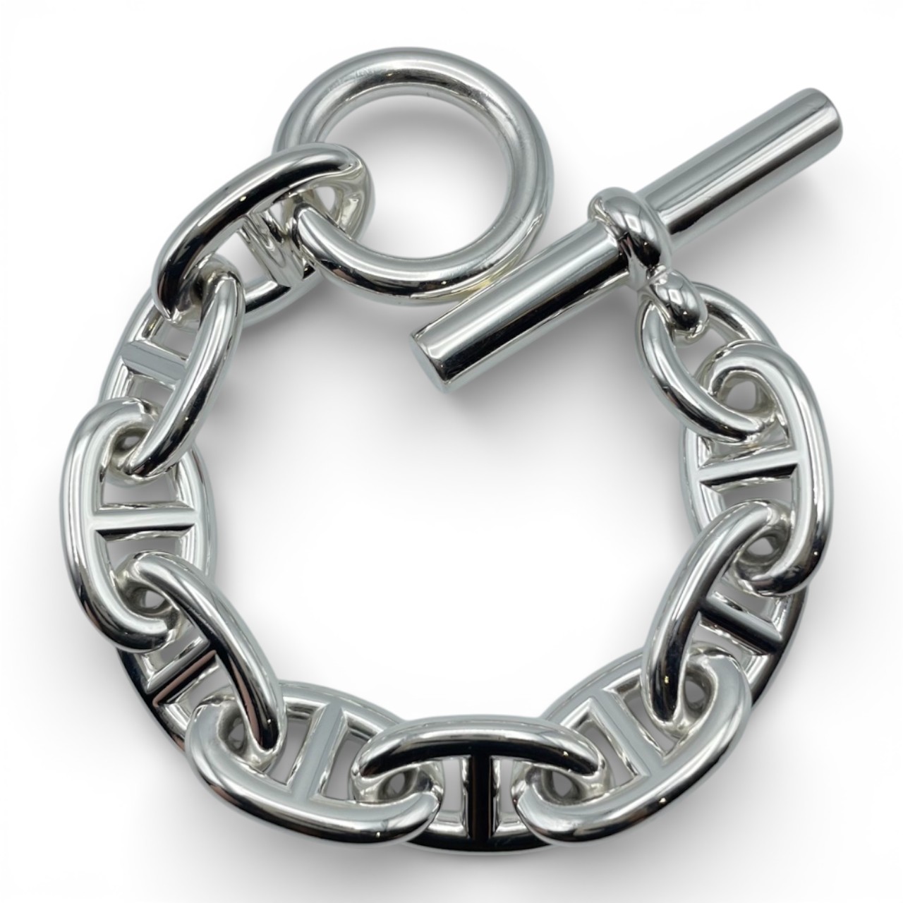 エルメス シェーヌ・ダンクル ブレスレット TGM シルバー925 9コマ