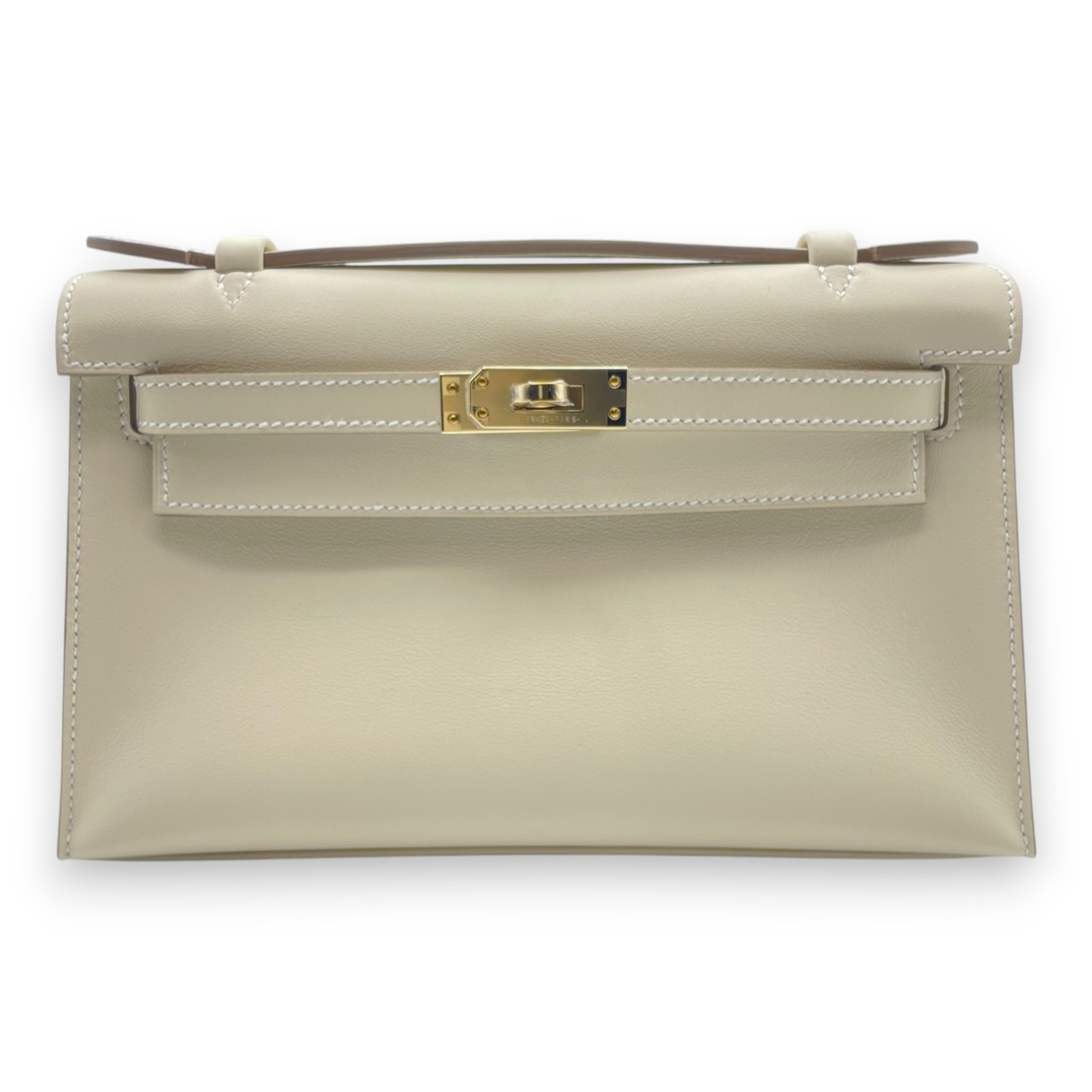 エルメス ポシェットケリー 22 クレ スイフト シャンパンゴールド金具 K刻印