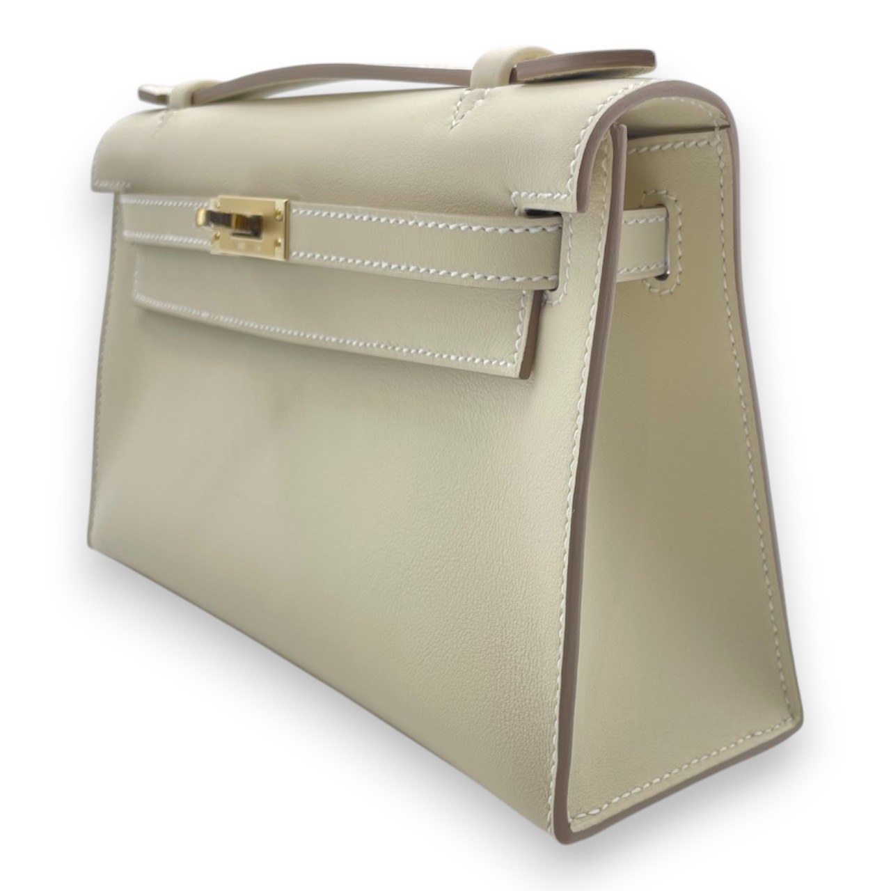 エルメス ポシェットケリー 22 クレ スイフト シャンパンゴールド金具 K刻印