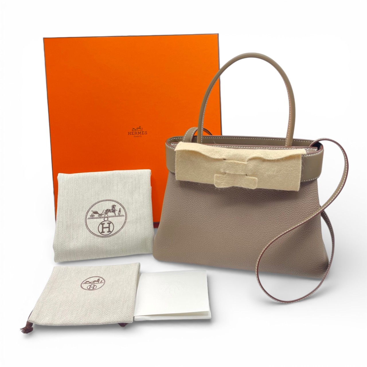 エルメス メドール 27 エトゥープ トゴ/スイフト シルバー金具 K刻印