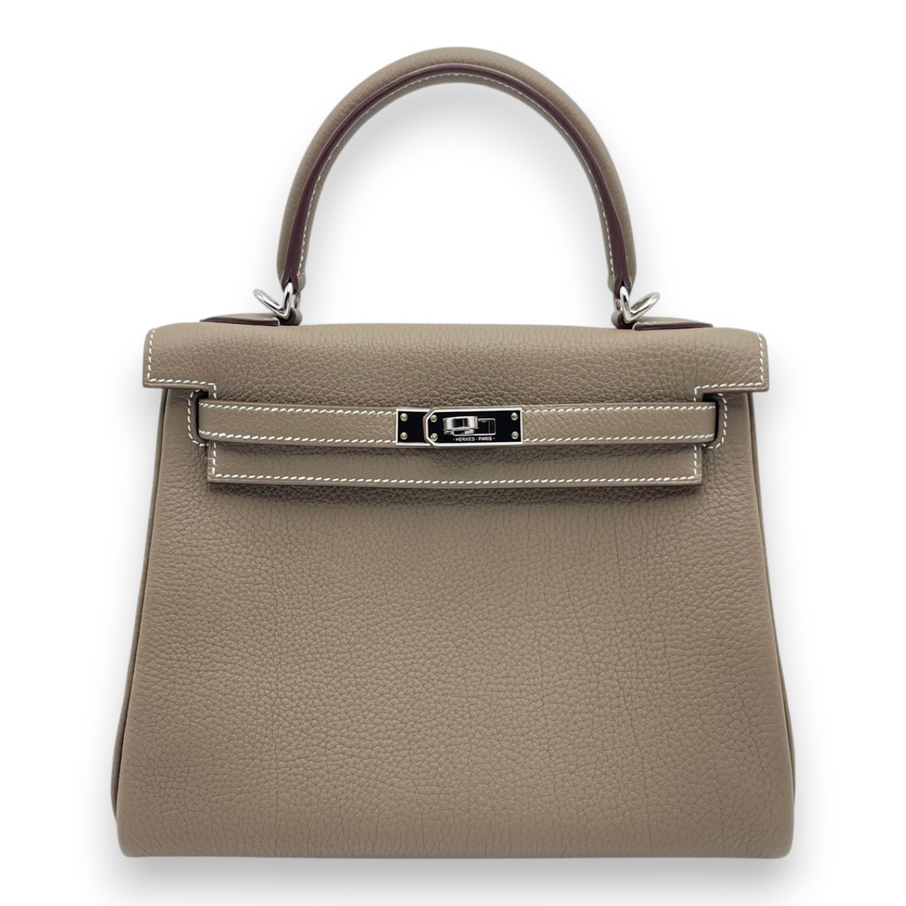 【現金特価】エルメス ケリー 25 エトゥープ トゴ シルバー金具 K刻印