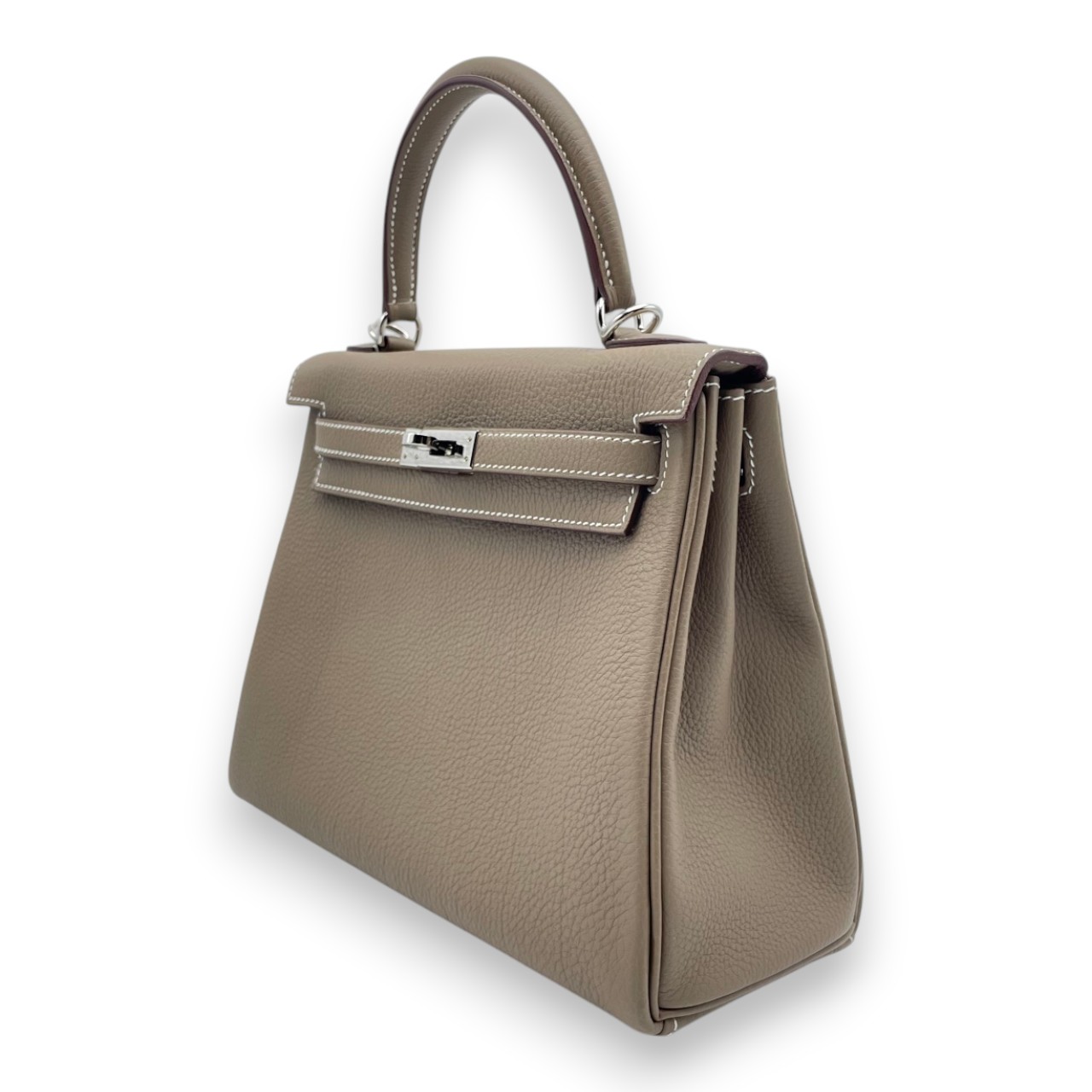 【現金特価】エルメス ケリー 25 エトゥープ トゴ シルバー金具 K刻印