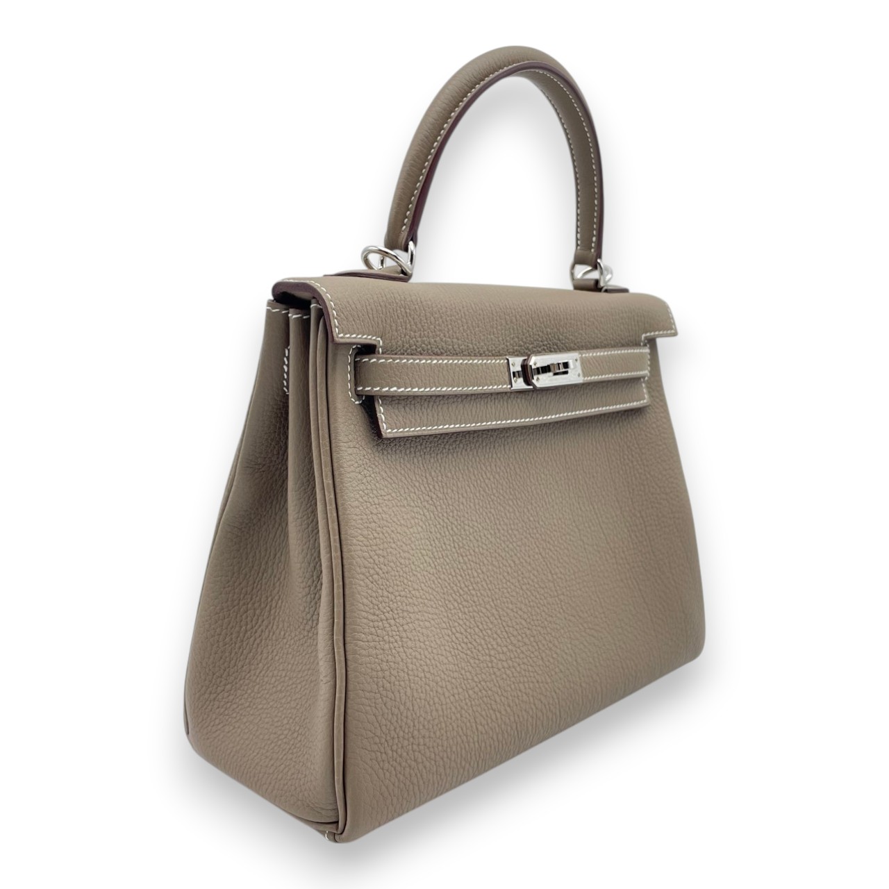 【現金特価】エルメス ケリー 25 エトゥープ トゴ シルバー金具 K刻印