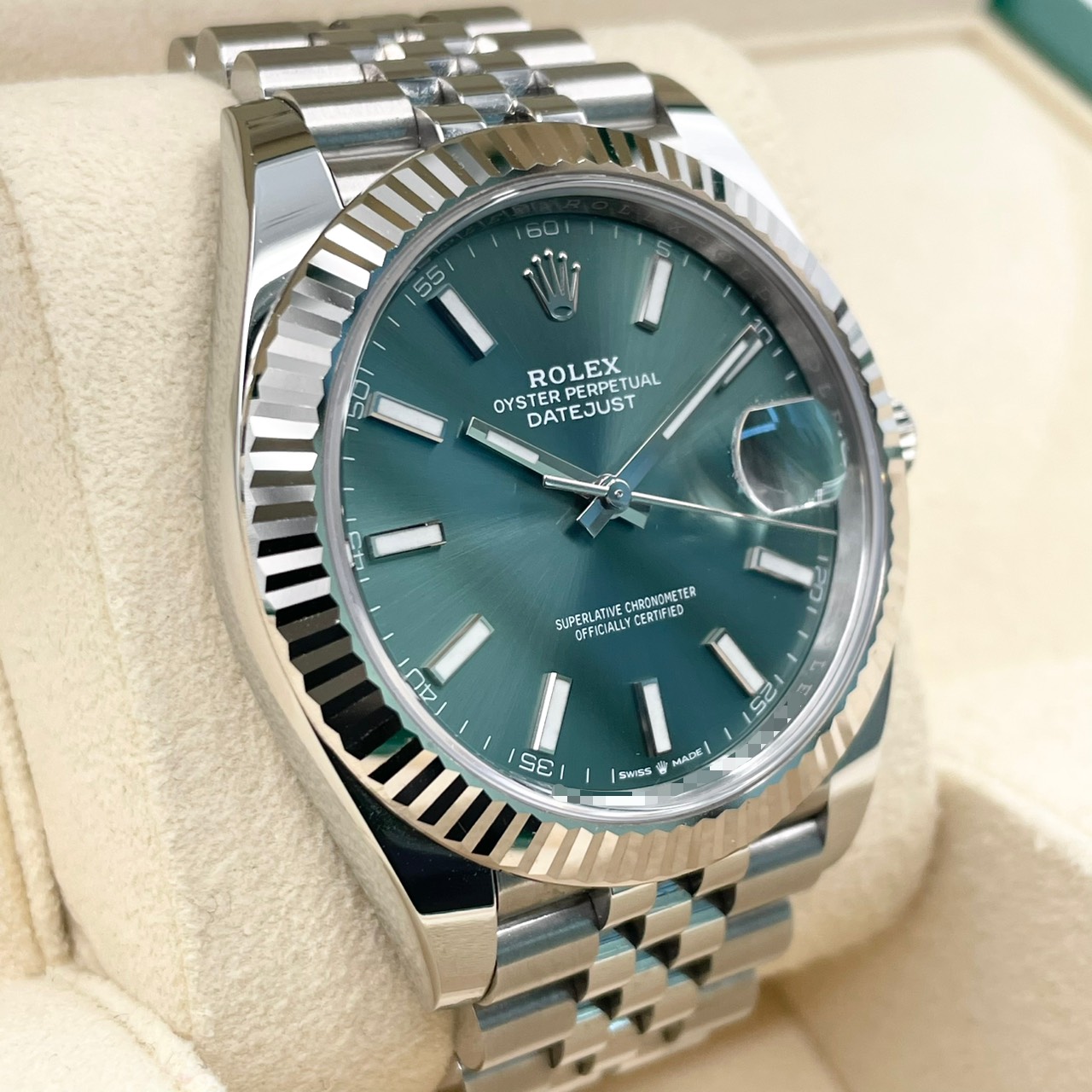 ロレックス デイトジャスト 126334 ミントグリーン ジュビリーブレス 41mm