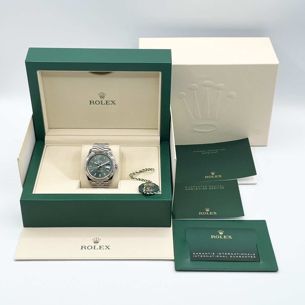 ロレックス デイトジャスト 126334 ミントグリーン ジュビリーブレス 41mm