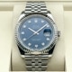 【新箱付属！！】ロレックス デイトジャスト 126334 ブルー10Pダイヤ ジュビリーブレスレット 41mm
