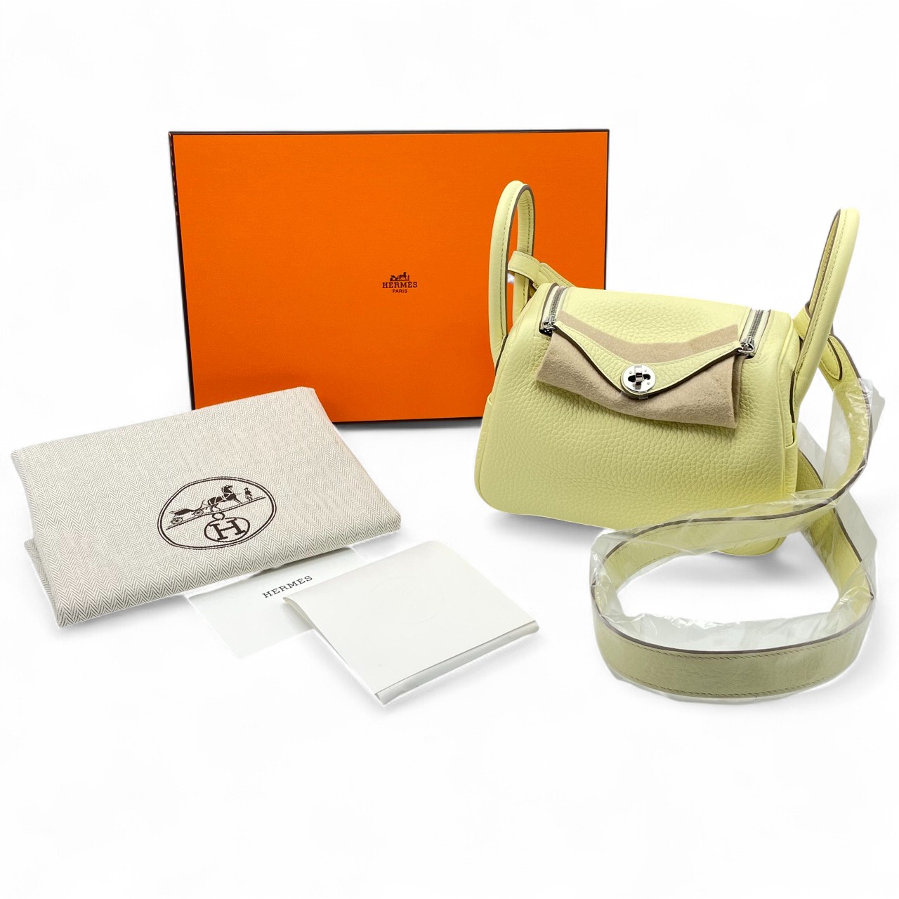 エルメス リンディミニ 20 ジョーヌミルトン トリヨンクレマンス シルバー金具 K刻印