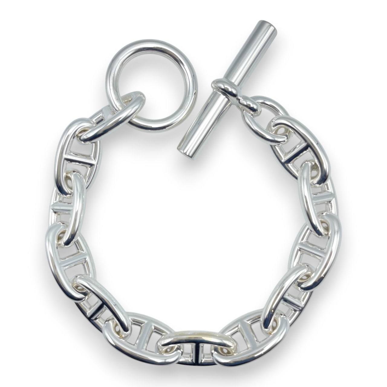 エルメス シェーヌ・ダンクル ブレスレット GM シルバー925 12コマ