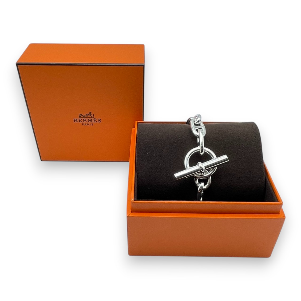 エルメス シェーヌ・ダンクル ブレスレット GM シルバー925 12コマ