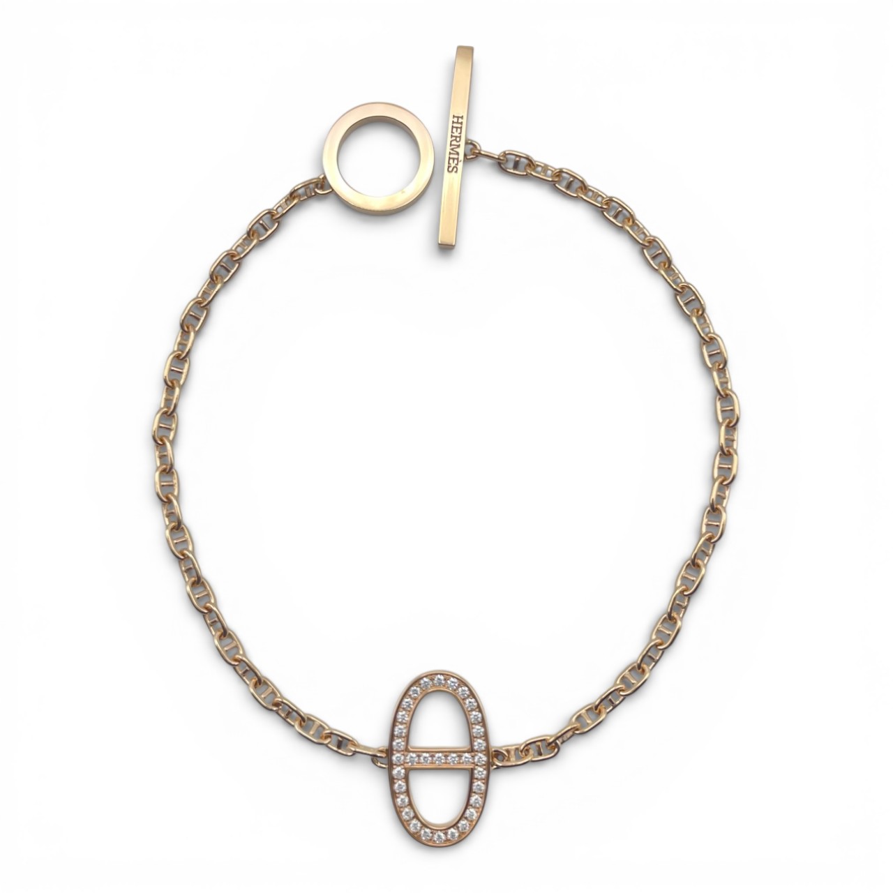 エルメス シェーヌ・ダンクル コントゥール ブレスレット ST ゴールド/ダイヤモンド