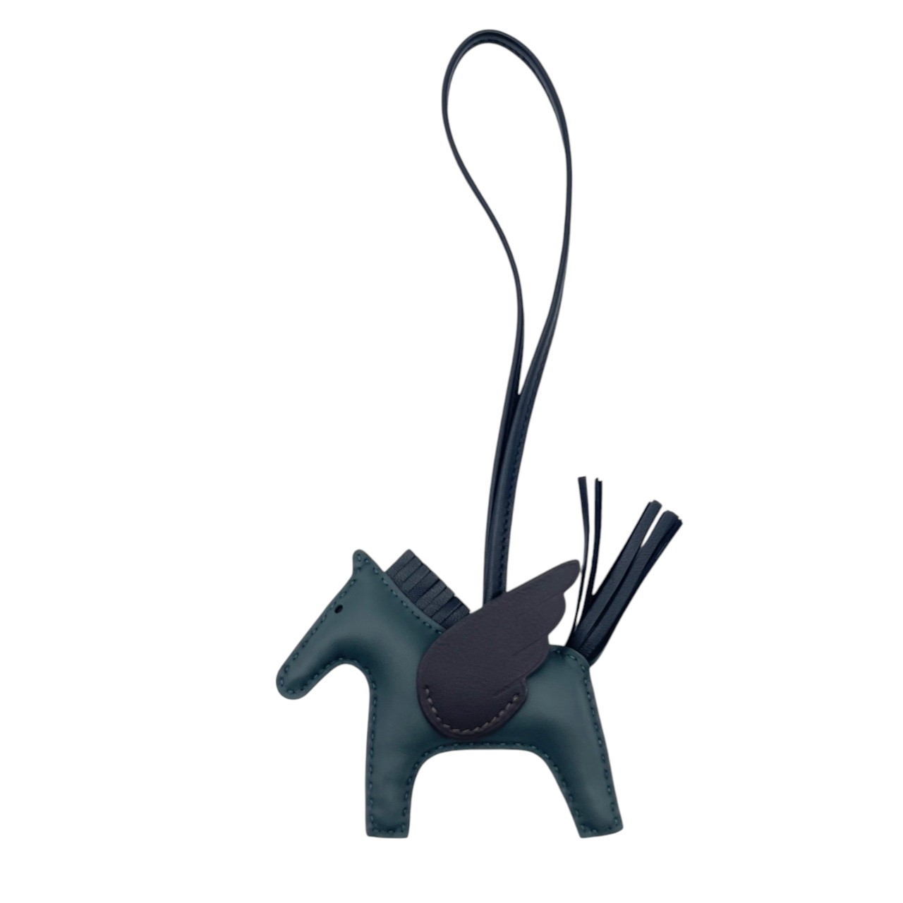 エルメス ペガサスチャーム PM ヴェールマングローブ/ノワール/べブラン K刻印