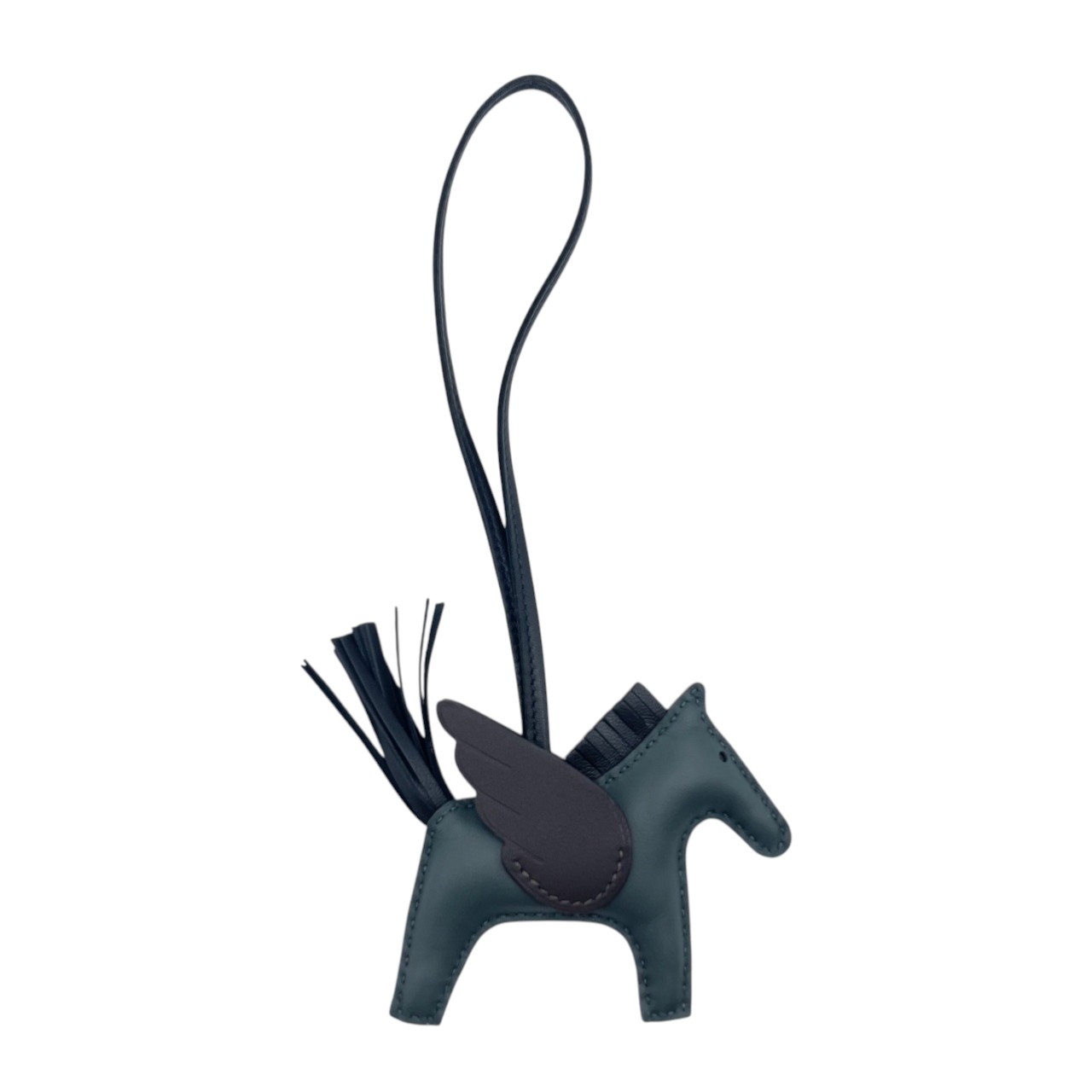 エルメス ペガサスチャーム PM ヴェールマングローブ/ノワール/べブラン K刻印