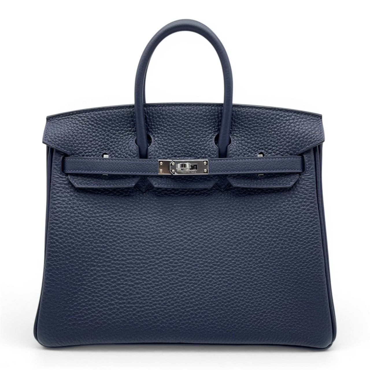 エルメス バーキン 25 ブルーニュイ トゴ シルバー金具 K刻印