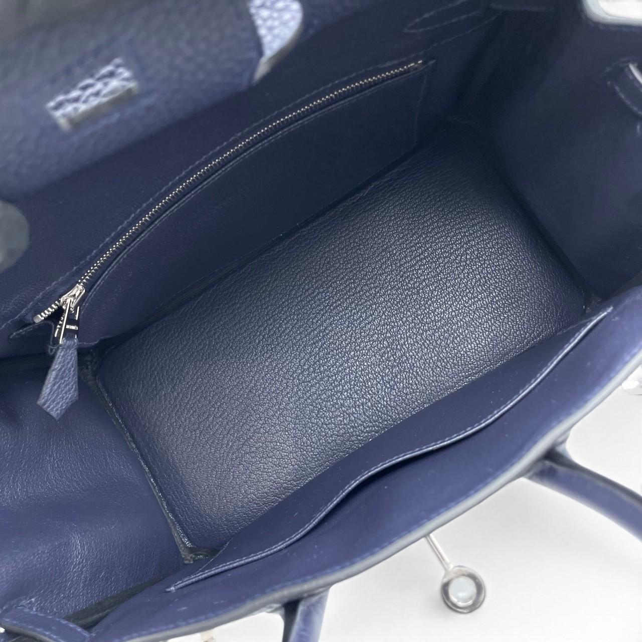 エルメス バーキン 25 ブルーニュイ トゴ シルバー金具 K刻印