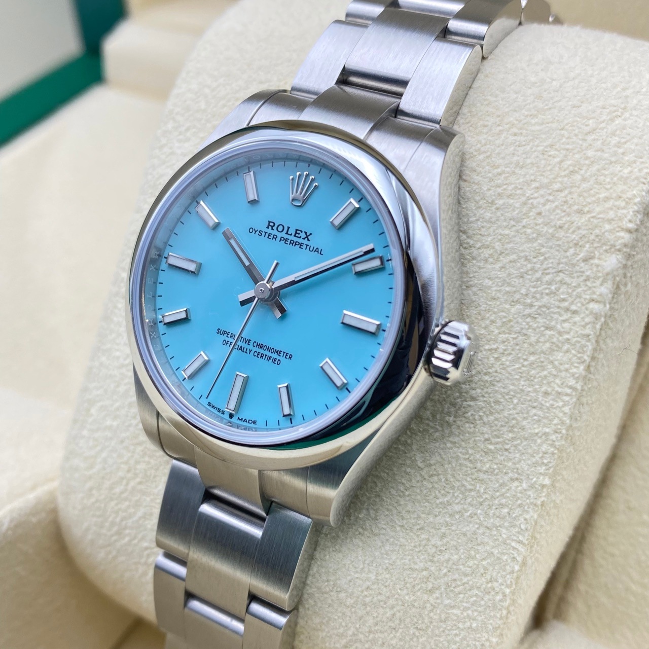 ロレックス オイスターパーペチュアル 277200 オイスターブレスレット ターコイズ 31mm
