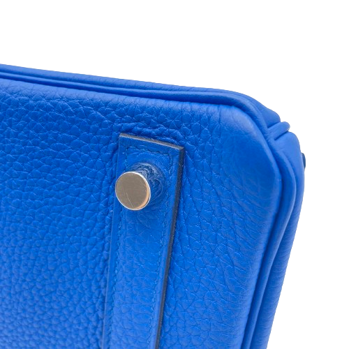 エルメス バーキン 25 ブルー トゴ シルバー金具 C刻印