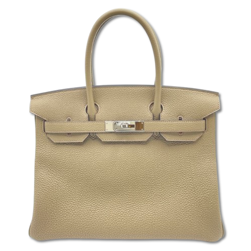 エルメス バーキン 30 ベージュマルファ トゴ シルバー金具 W刻印