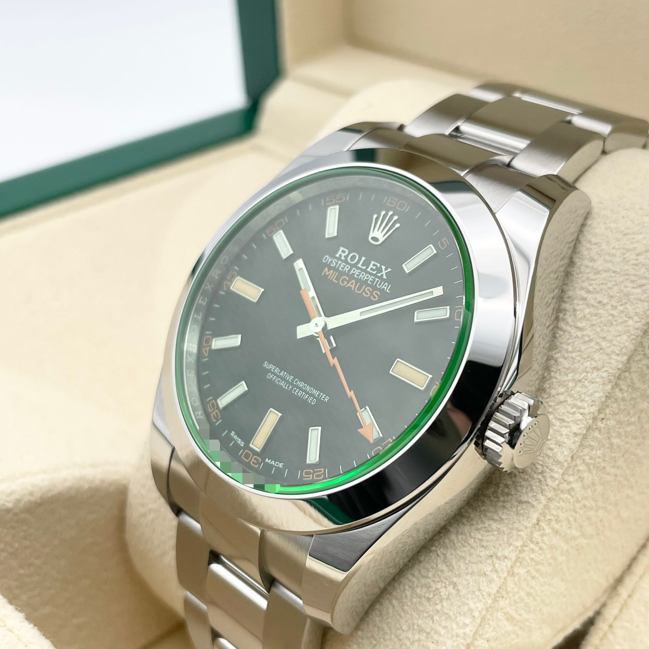 ロレックス ミルガウス 116400GV ブラック 40mm オイスターブレスレット