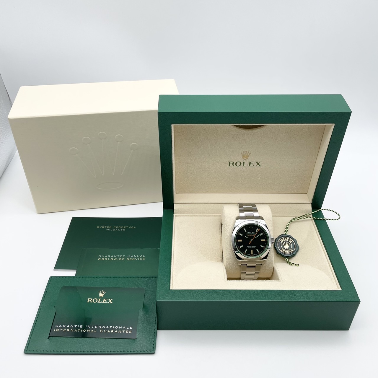 ロレックス ミルガウス 116400GV ブラック 40mm オイスターブレスレット