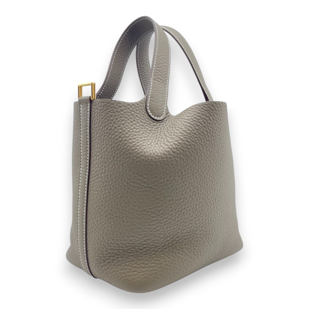 エルメス ピコタンロック PM エトゥープ トリヨンクレマンス ゴールド金具 K刻印