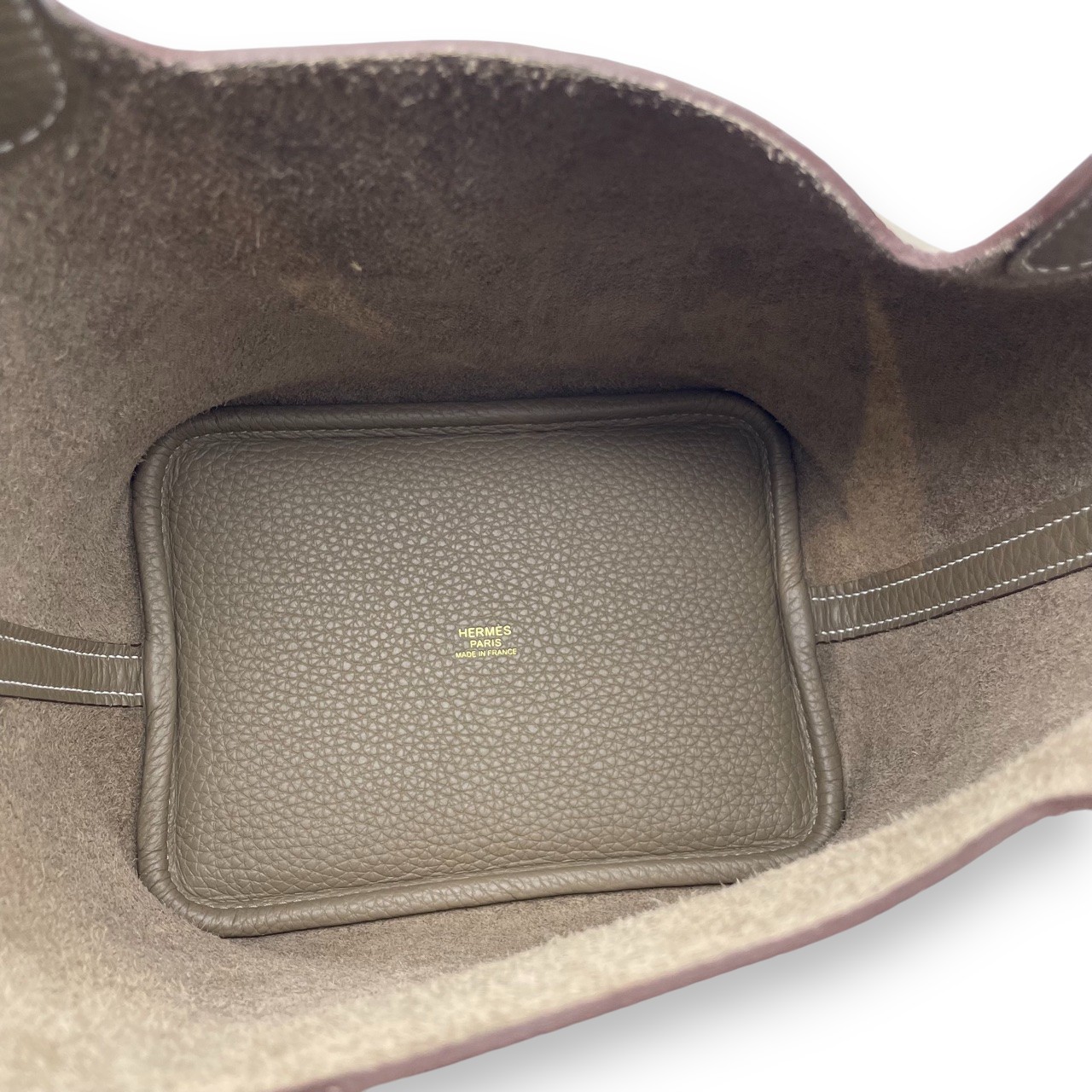 エルメス ピコタンロック PM エトゥープ トリヨンクレマンス ゴールド金具 K刻印