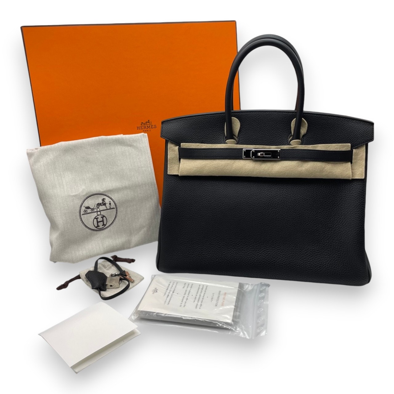 エルメス バーキン 35 ノワール トゴ シルバー金具 U刻印
