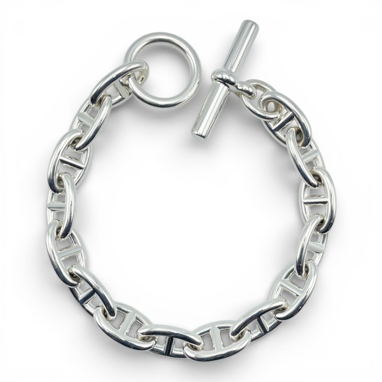 エルメス シェーヌ・ダンクル ブレスレット GM シルバー925 15コマ