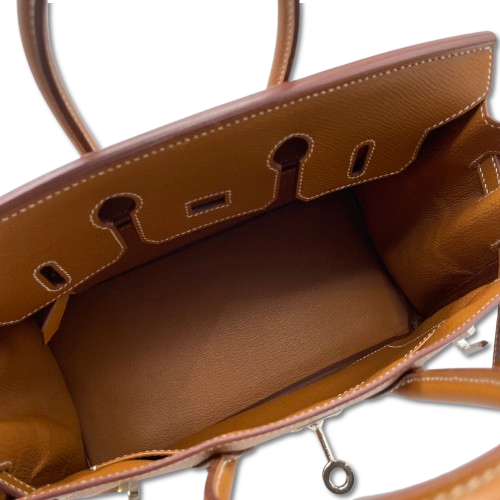 エルメス バーキン 25 ゴールド エプソン シルバー金具 □L刻印