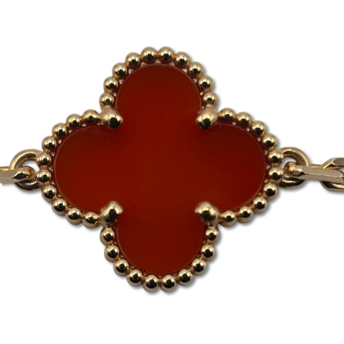 美品 ヴァンクリーフ&アーペル ヴィンテージアルハンブラ カーネリアン ヴァンクリーフ＆アーペル ヴィンテージアルハンブラ 5モチーフ