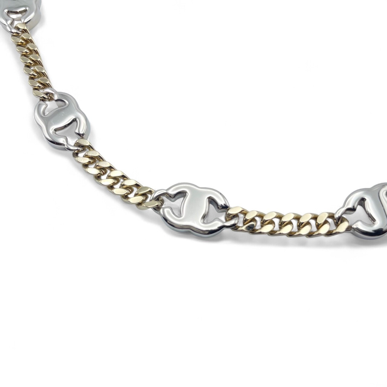 【気品溢れる胸元を】CHANEL★チョーカー★希少シルバー シャネル チョーカー AB6444-B06011-NC835 メタル&ストラト