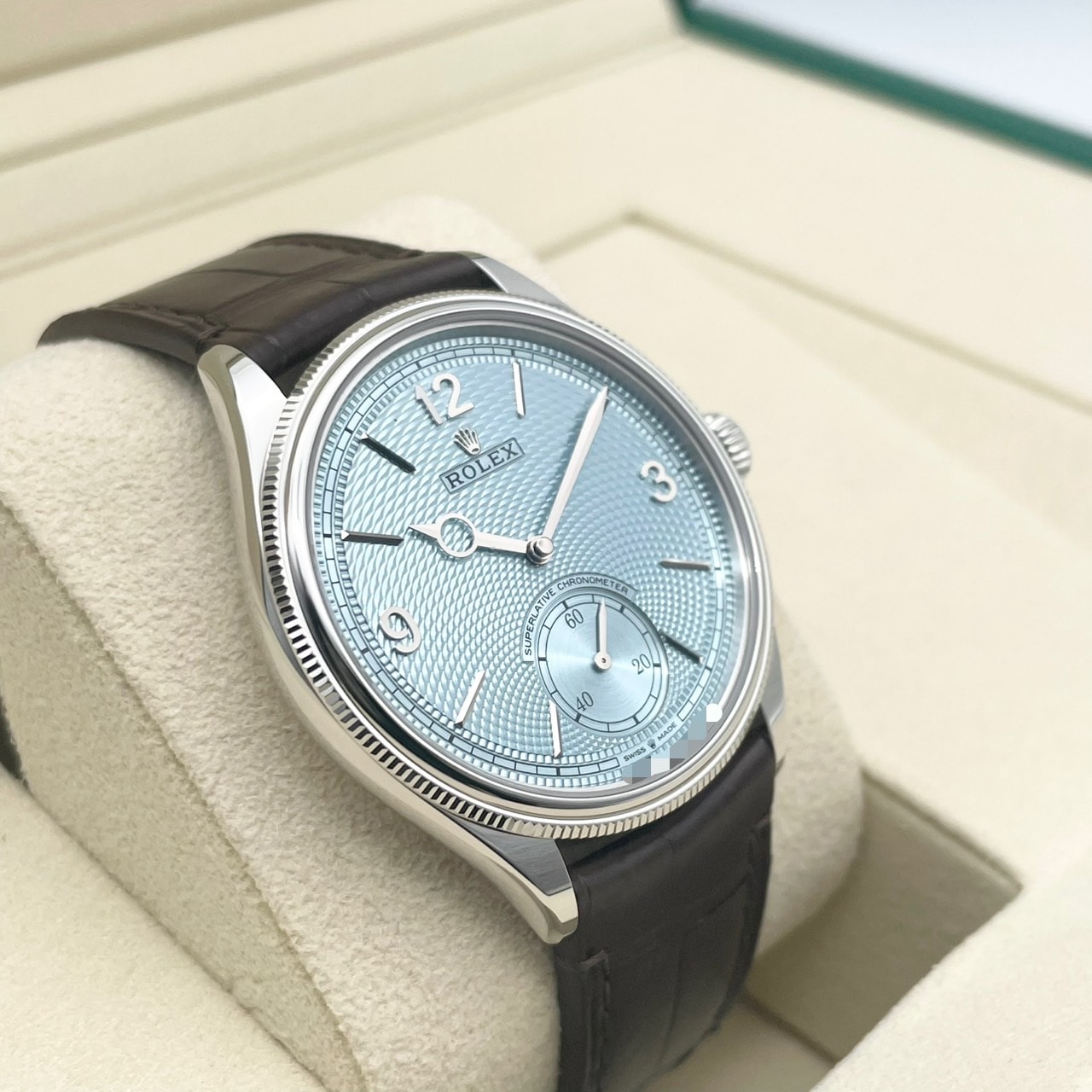 25年8月ギャラ！】ロレックス 1908 52506 アイスブルー プラチナ 39mm