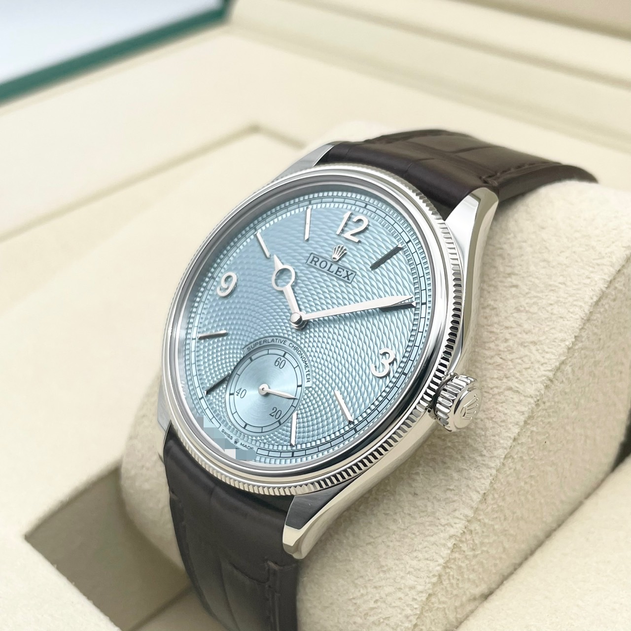 25年8月ギャラ！】ロレックス 1908 52506 アイスブルー プラチナ 39mm