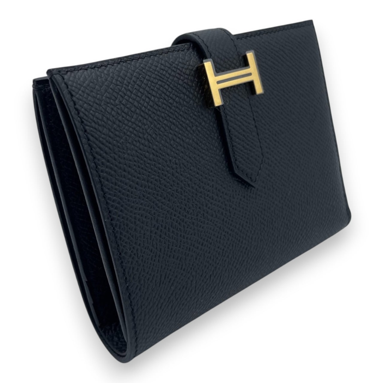 エルメス べアンコンパクト ノワール エプソン ゴールド金具 K刻印