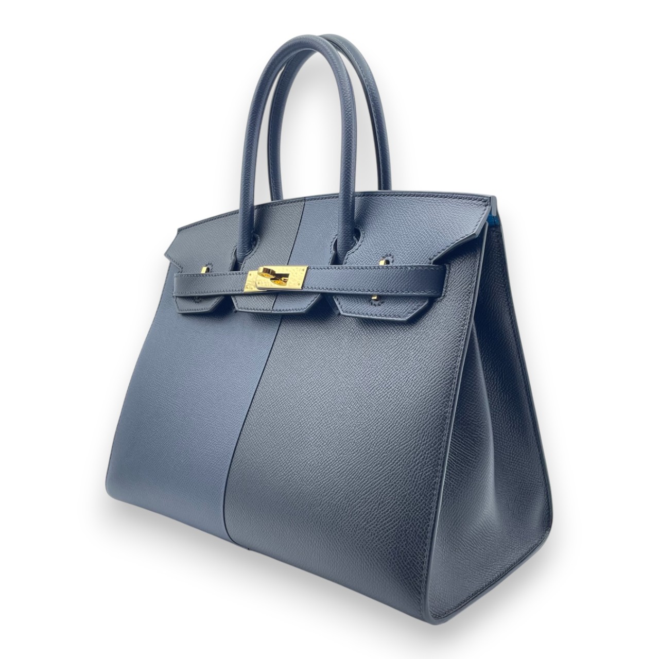 エルメス バーキン セリエ カザック 30 ブルーインディゴ/ノワール/ブルーフリーダ エプソン ゴールド金具 Z刻印