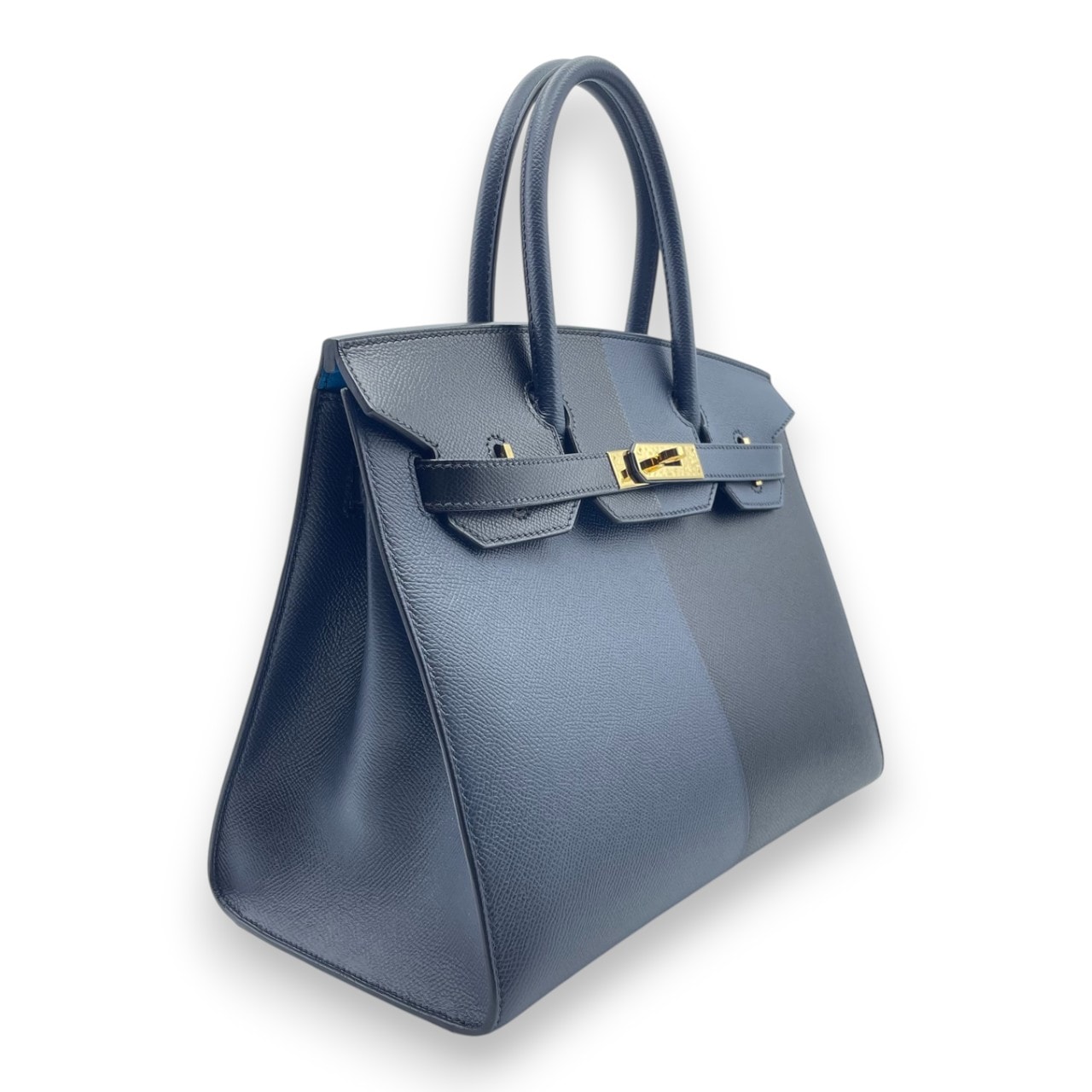 エルメス バーキン セリエ カザック 30 ブルーインディゴ/ノワール/ブルーフリーダ エプソン ゴールド金具 Z刻印