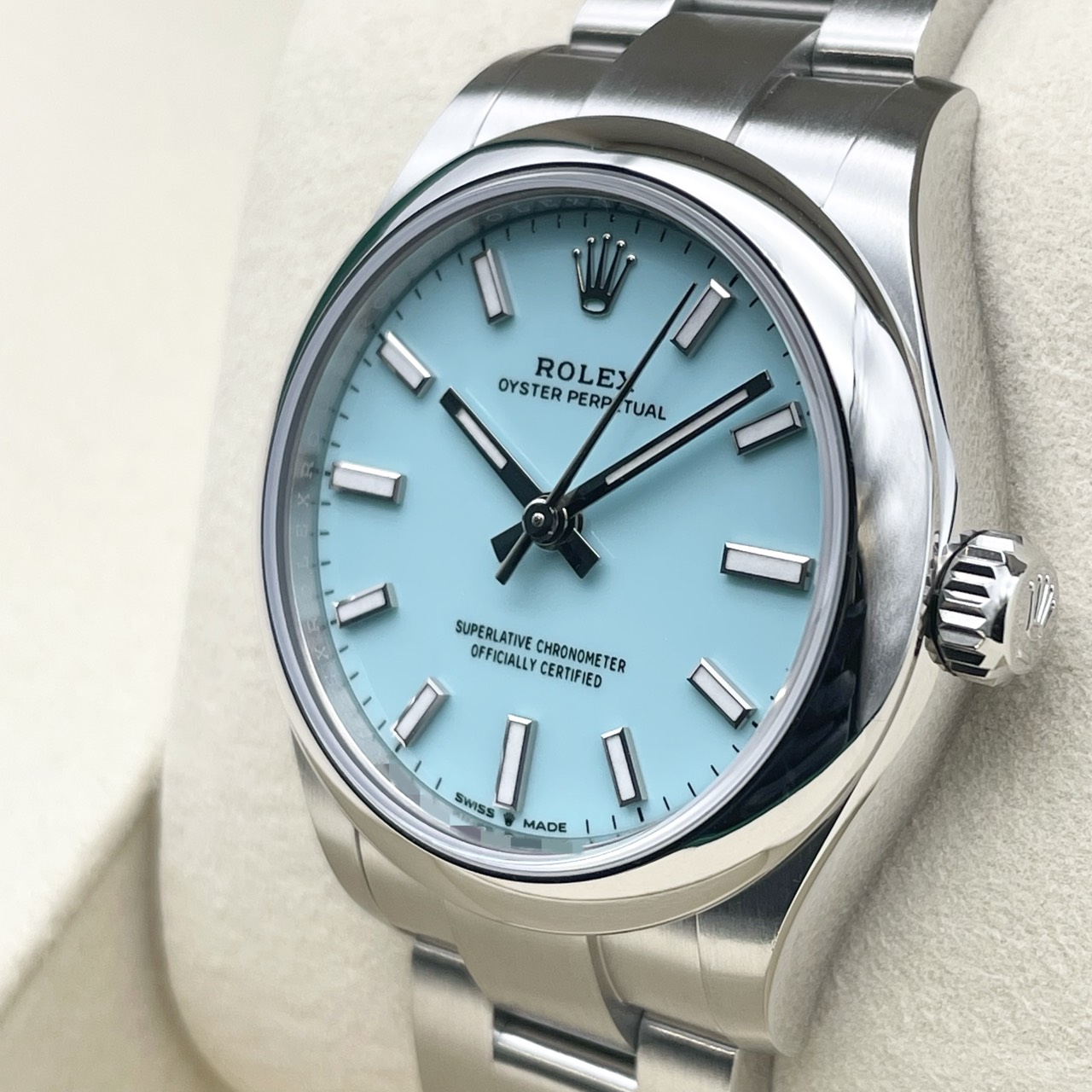 【保証書日付2025年11月】ロレックス オイスターパーペチュアル 277200 ターコイズブルー ステンレスチール 31mm