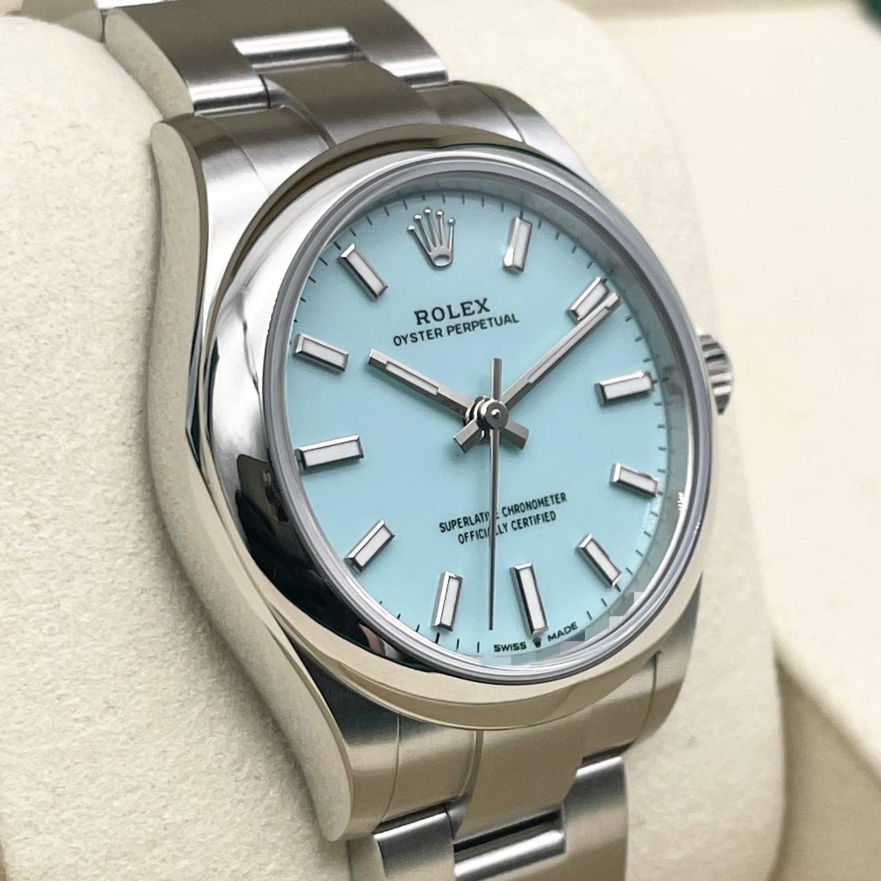 【保証書日付2025年11月】ロレックス オイスターパーペチュアル 277200 ターコイズブルー ステンレスチール 31mm