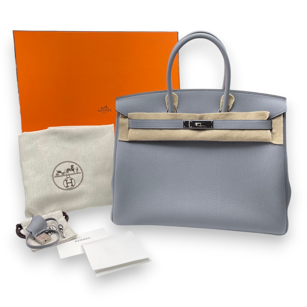 エルメス バーキン 35 グリパンタン トゴ シルバー金具 K刻印