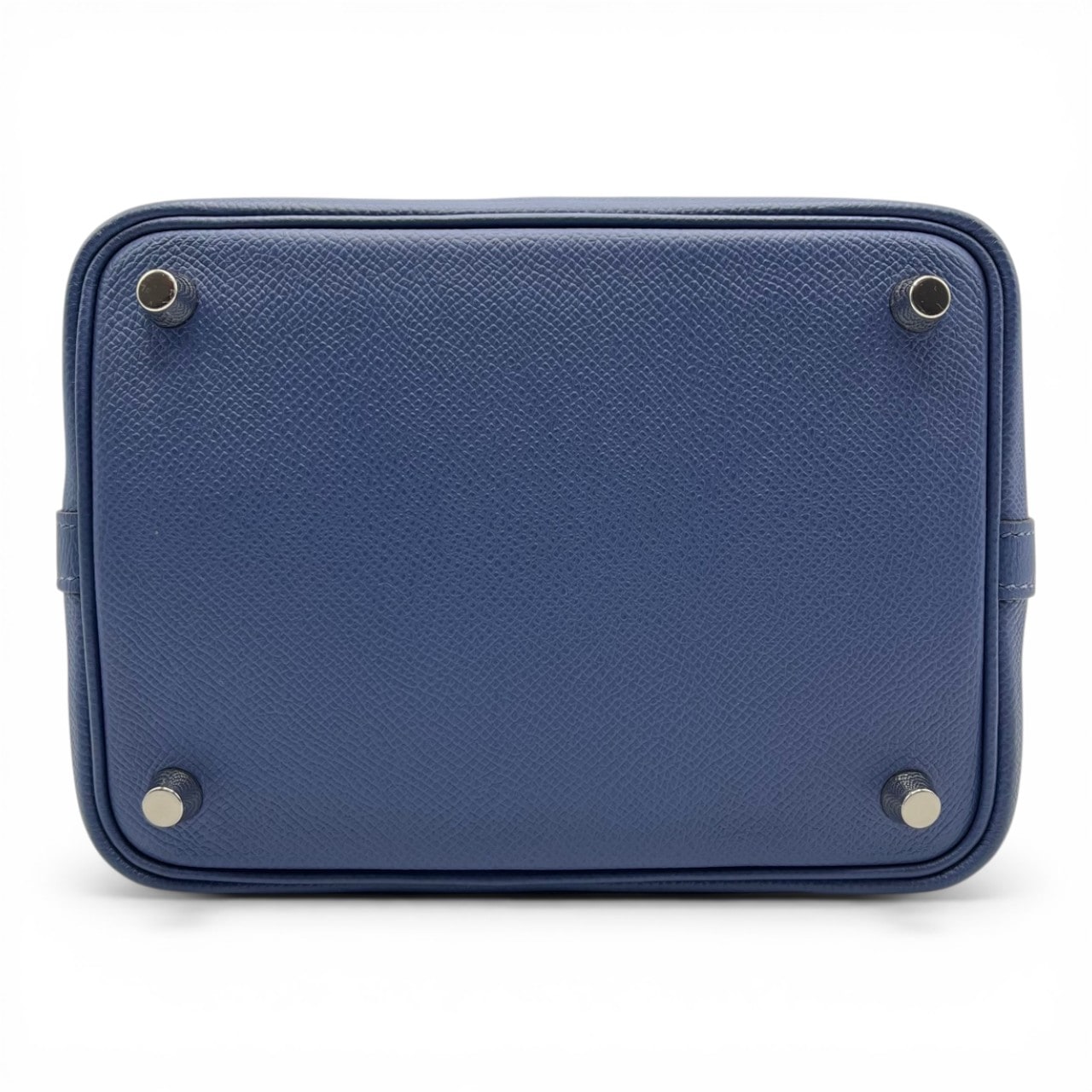 エルメス ピコタンロック トレサージュ PM ブルーブライトン/カプシーヌ/ブルーサフィール エプソン シルバー金具 C刻印