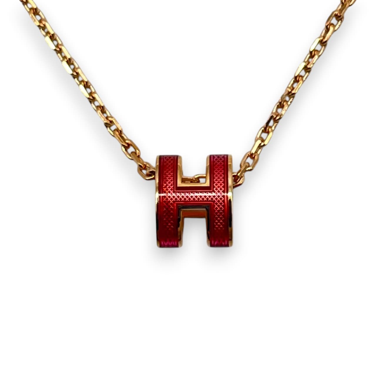 エルメス ミニ・ポップH ペンダント ローズアザレ メッキ - ブランド品