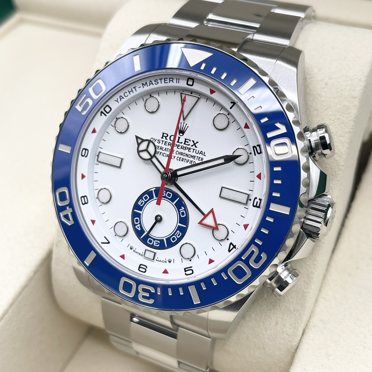【2026年新作！】ロレックス ヨットマスター II 126680 ホワイト ステンレススチール 44ｍｍ