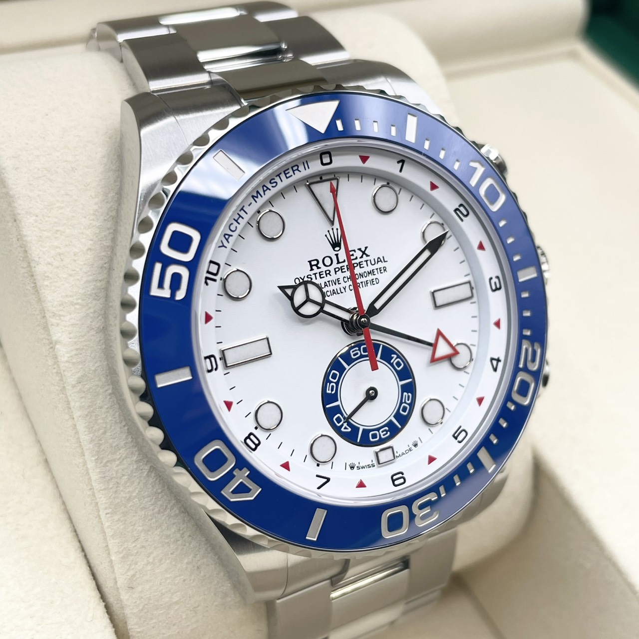 【2026年新作！】ロレックス ヨットマスター II 126680 ホワイト ステンレススチール 44ｍｍ