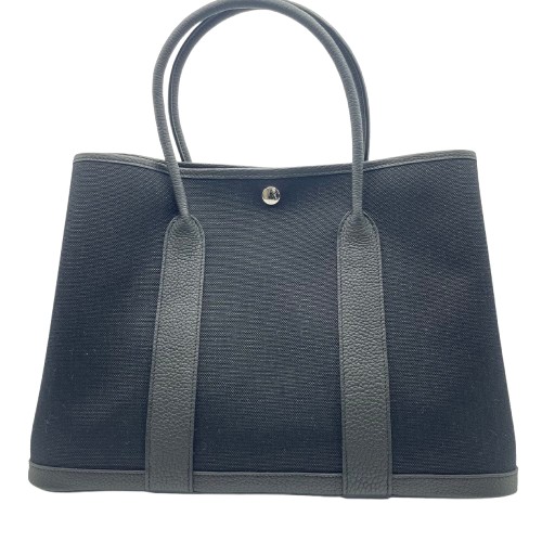 エルメス ガーデンパーティー PM ノワール トワルアッシュ/ネゴンダ シルバー金具 W刻印