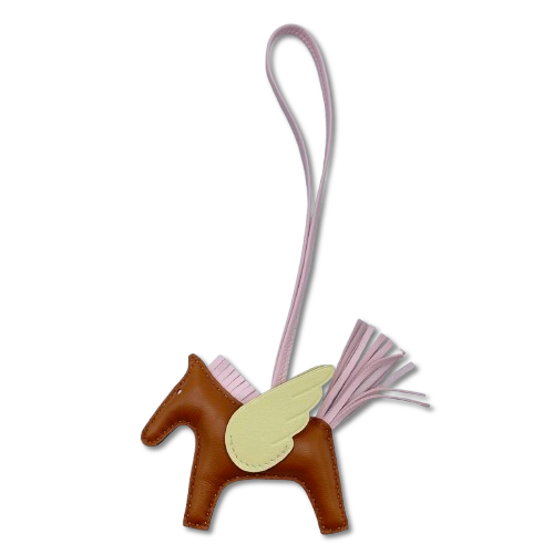 エルメス ペガサスチャーム PM ローズダーリン/ゴールド/ジョーヌミルトン W刻印