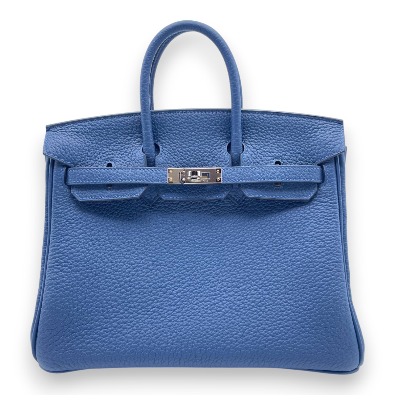 エルメス バーキン 25 ブルータイ トゴ シルバー金具 K刻印