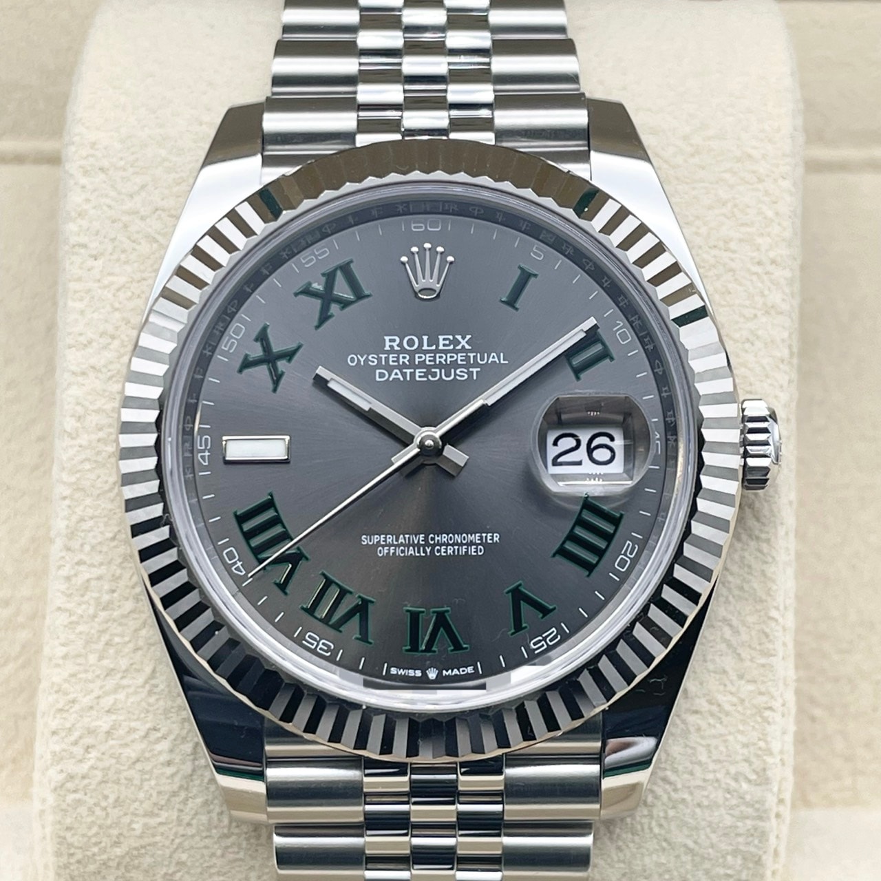 ロレックス デイトジャスト 126334 スレート ローマン ジュビリーブレス 41mm
