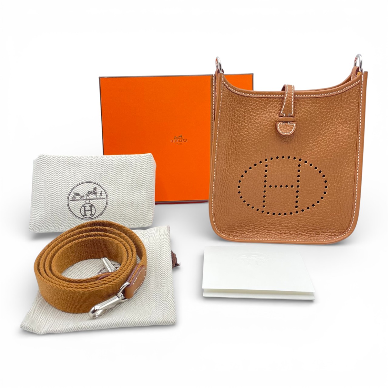 エルメス ミニエヴリン アマゾーヌ TPM ゴールド トリヨンクレマンス シルバー金具 K刻印