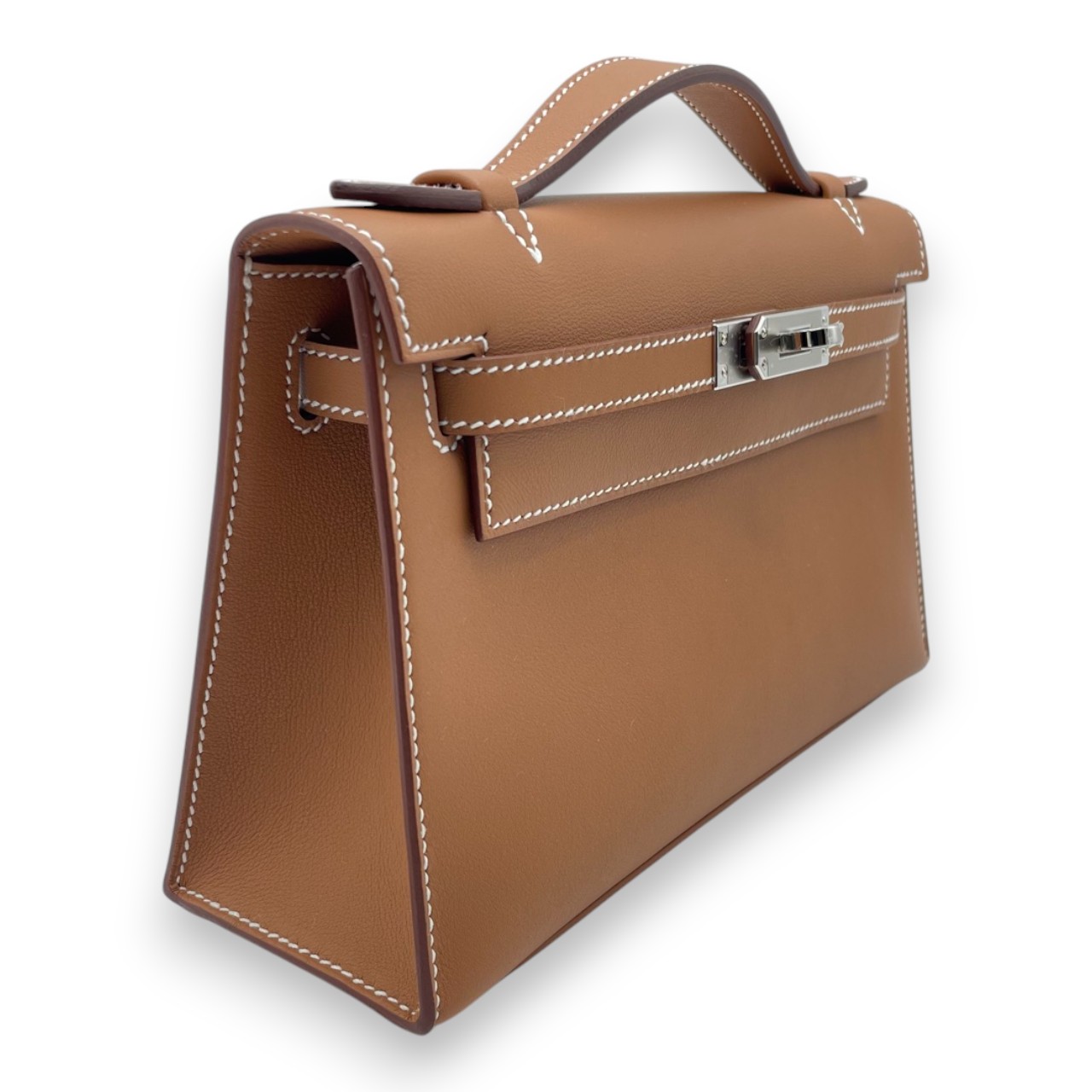 エルメス ポシェットケリー 22 ゴールド スイフト シルバー金具 K刻印