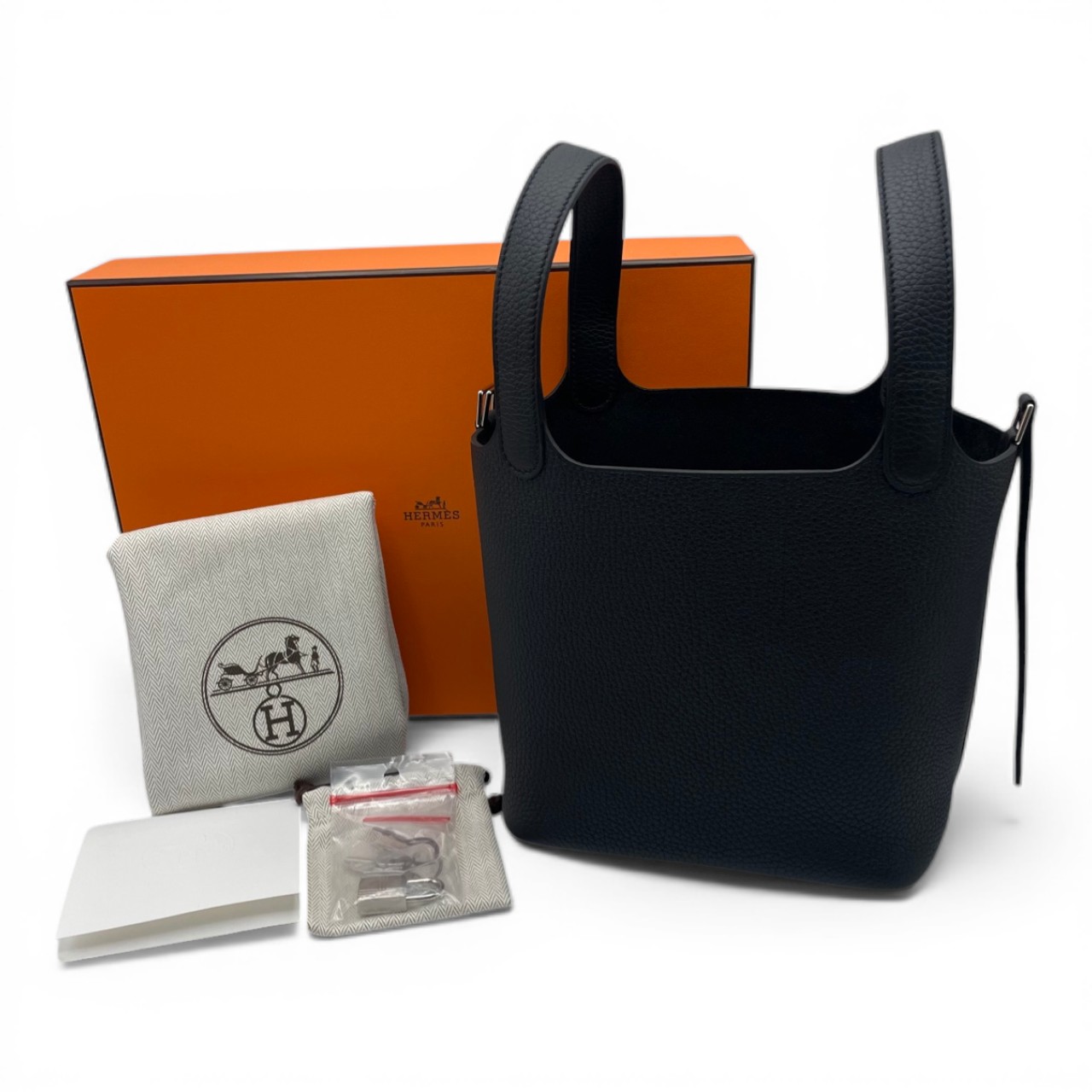 エルメス ピコタンロック PM ノワール トリヨンクレマンス シルバー金具 K刻印